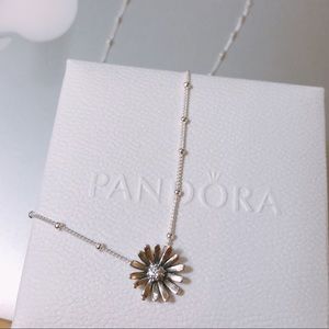 Pandora Pave Daisy Flower Collier Necklace
